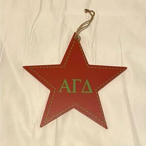 Alpha Gamma Delta hanging star